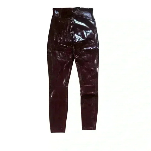 SPANX SPANXshape Faux Patent Leather Leggings Ruby Red Pt.Small, Medium, Large - Picture 3 of 16